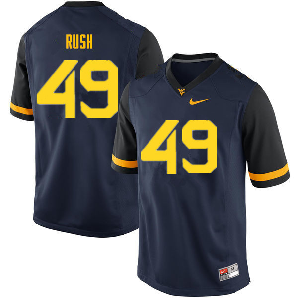 Men #49 Nick Rush West Virginia Mountaineers College Football Jerseys Sale-Navy